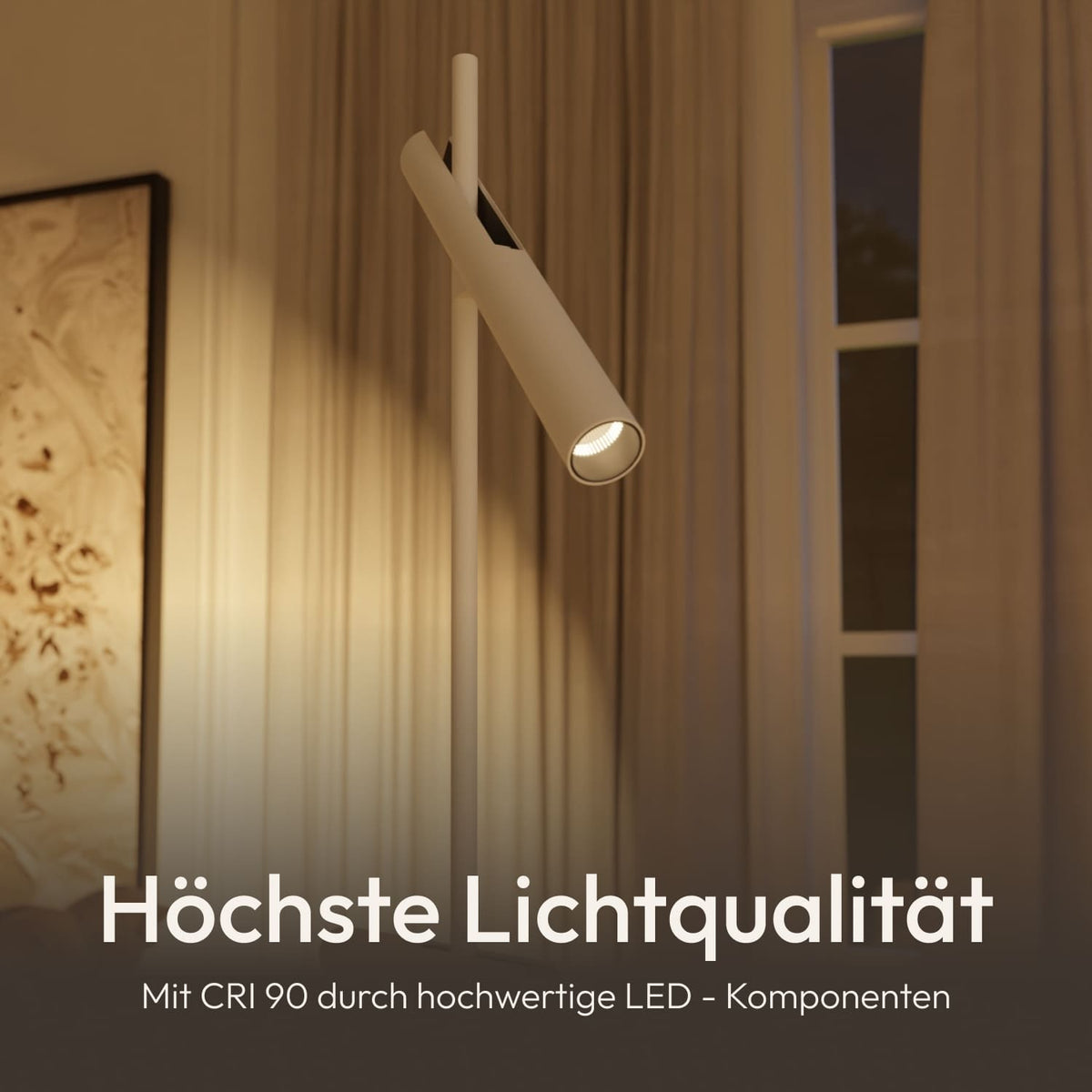 Nolo Stehleuchte – höchste Lichtqualität mit CRI 90