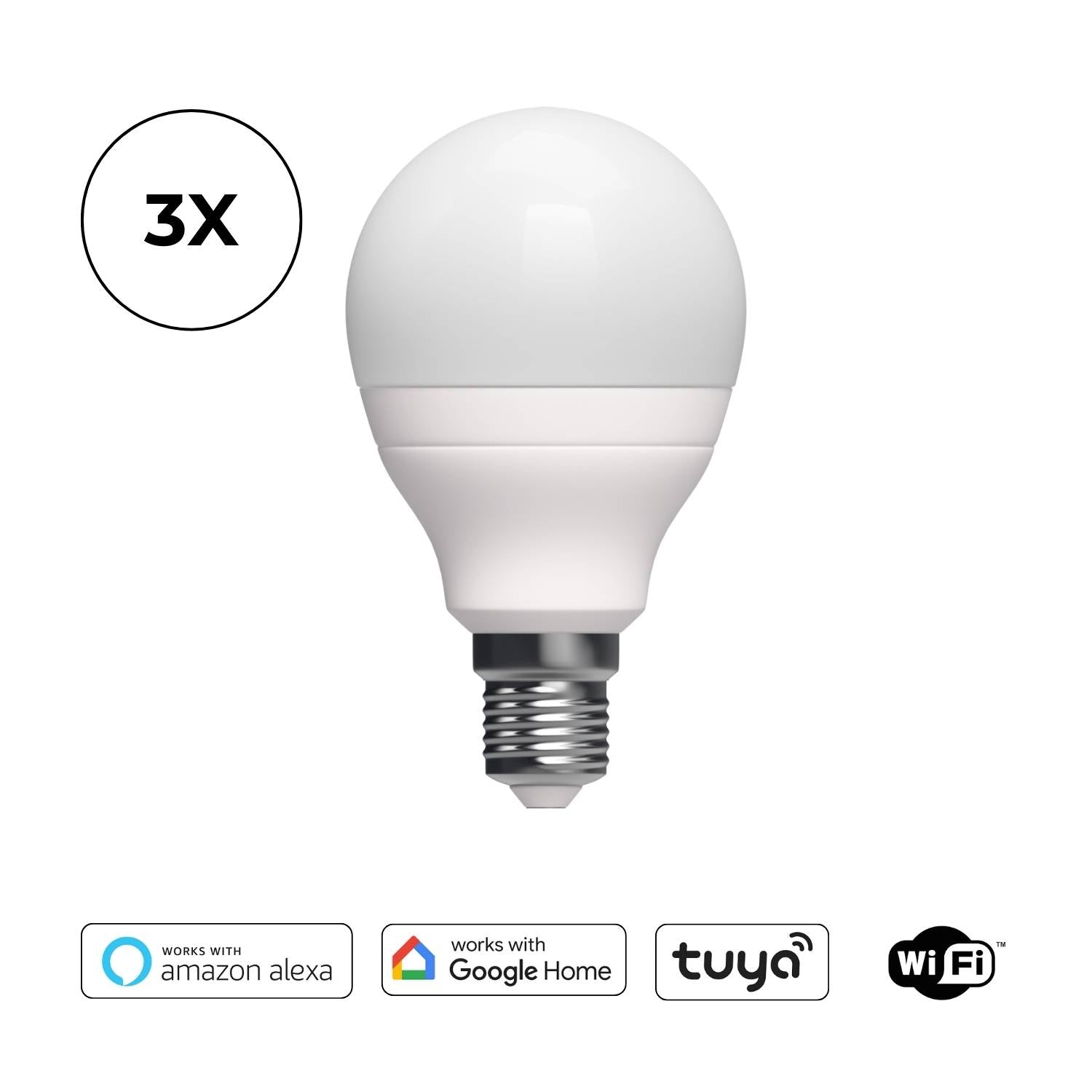 3er Set: E14 Smart Home RGB + CCT LED Leuchtmittel