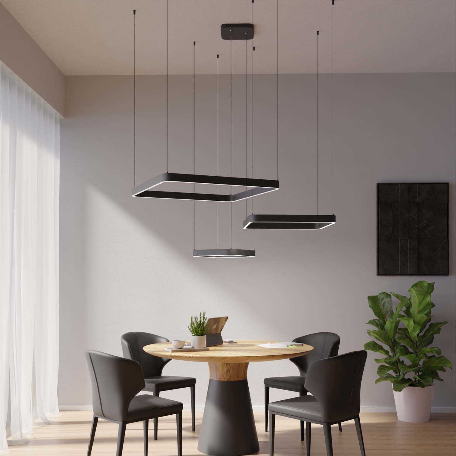 Dimmbare LED Pendelleuchte Küche für Pendelleuchte 1-flammig schwarzHovaro Designer & Hängeleuchte Schlafzimmer