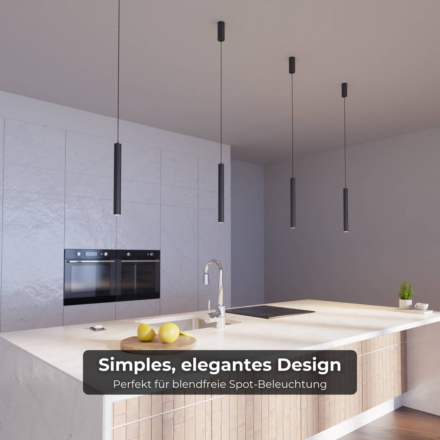 Dimmbare LED Designer schwarzHovaro Pendelleuchte Hängeleuchte Pendelleuchte & 1-flammig Küche für Schlafzimmer