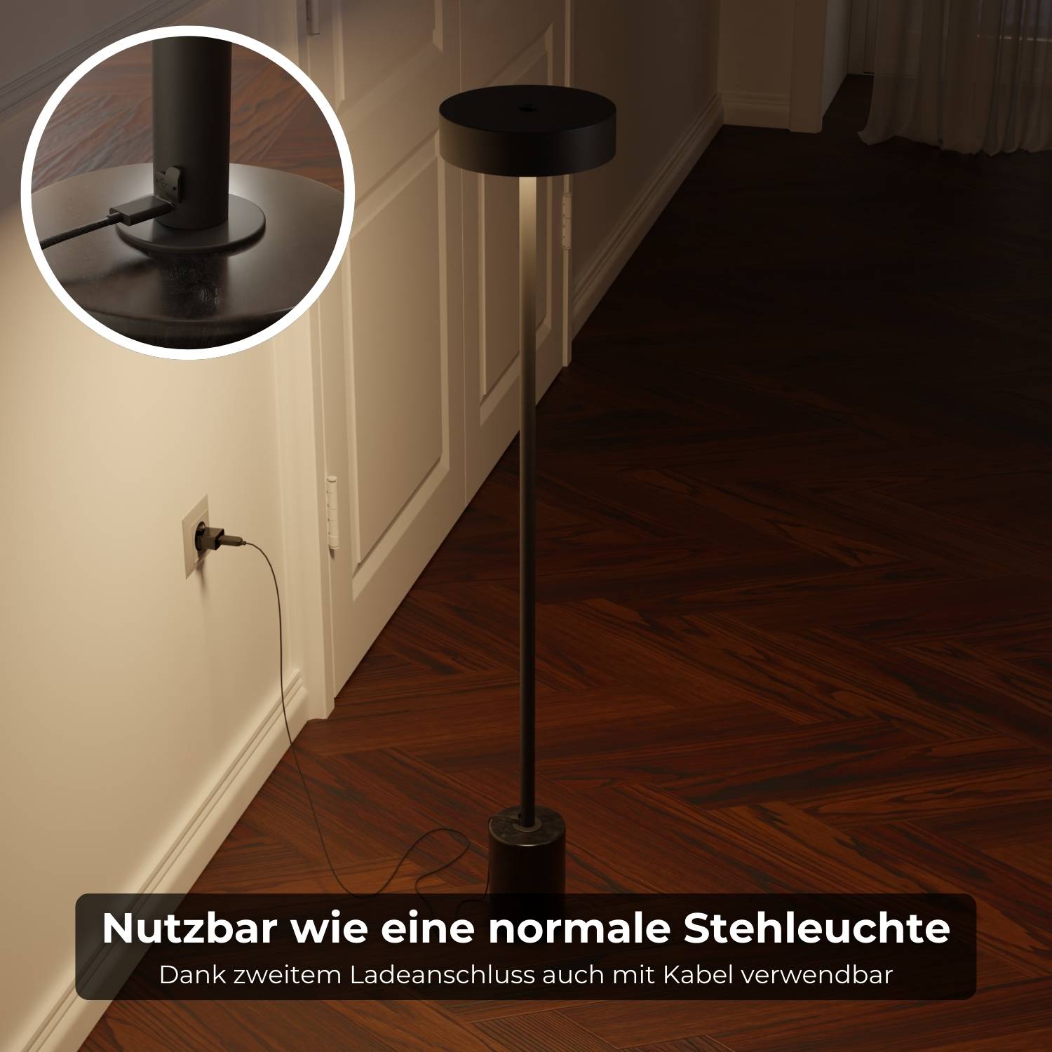 Uranos rechargeable floor lamp