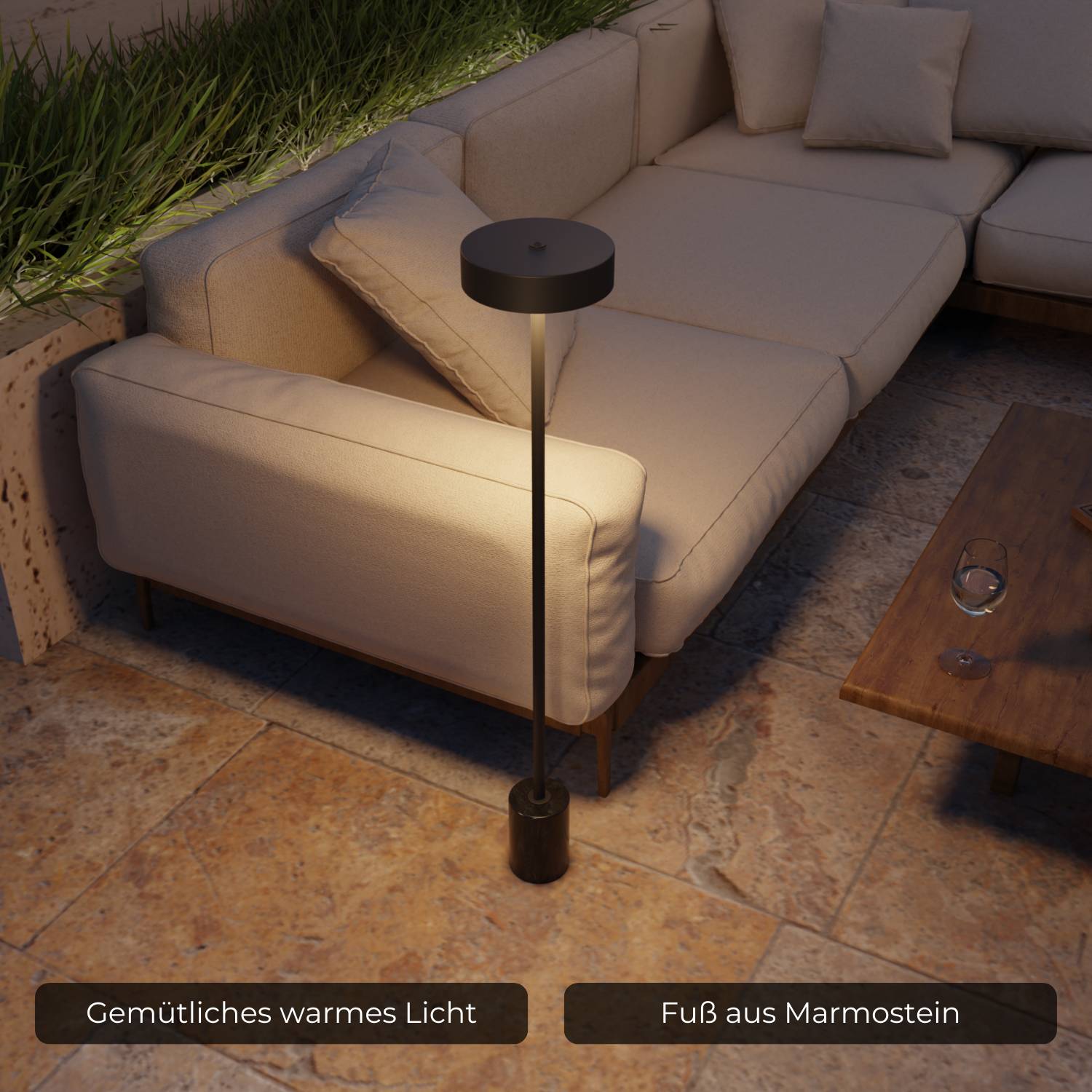 Uranos rechargeable floor lamp