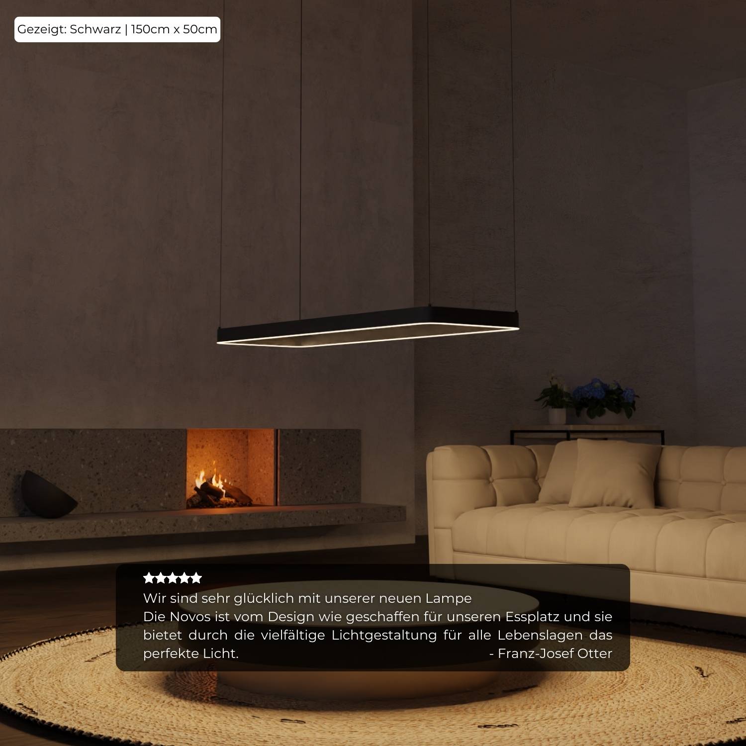 Dimmbare LED Pendelleuchte für Wohn & Esszimmer Hängelampe